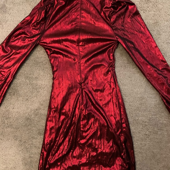 Fashion Nova Red Metallic Dress - Picture 6 of 6